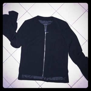 Zara Basic Black Jacket w/bell sleeve - Size S